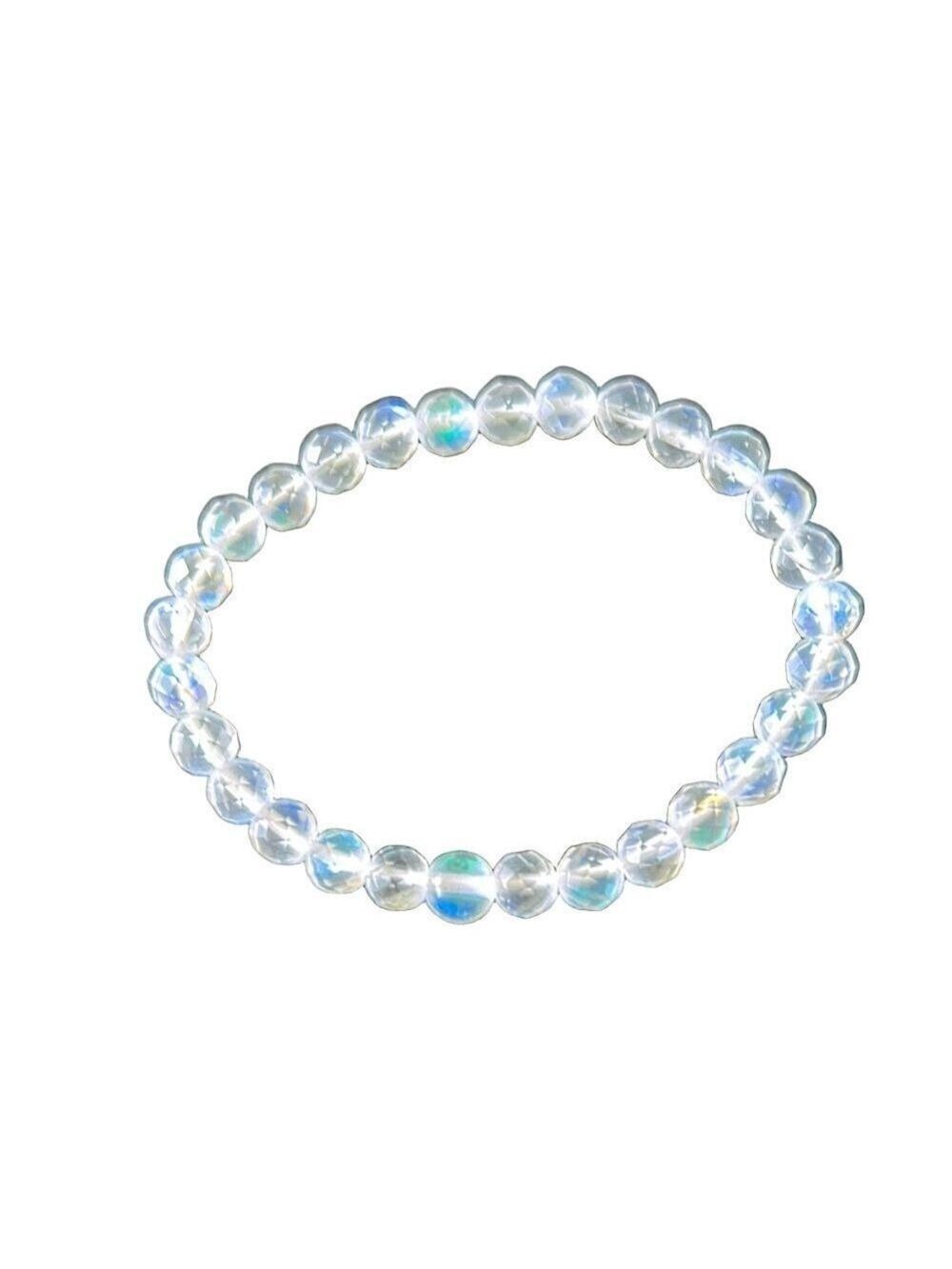 Aura Clear Quartz Faceted Bracelet